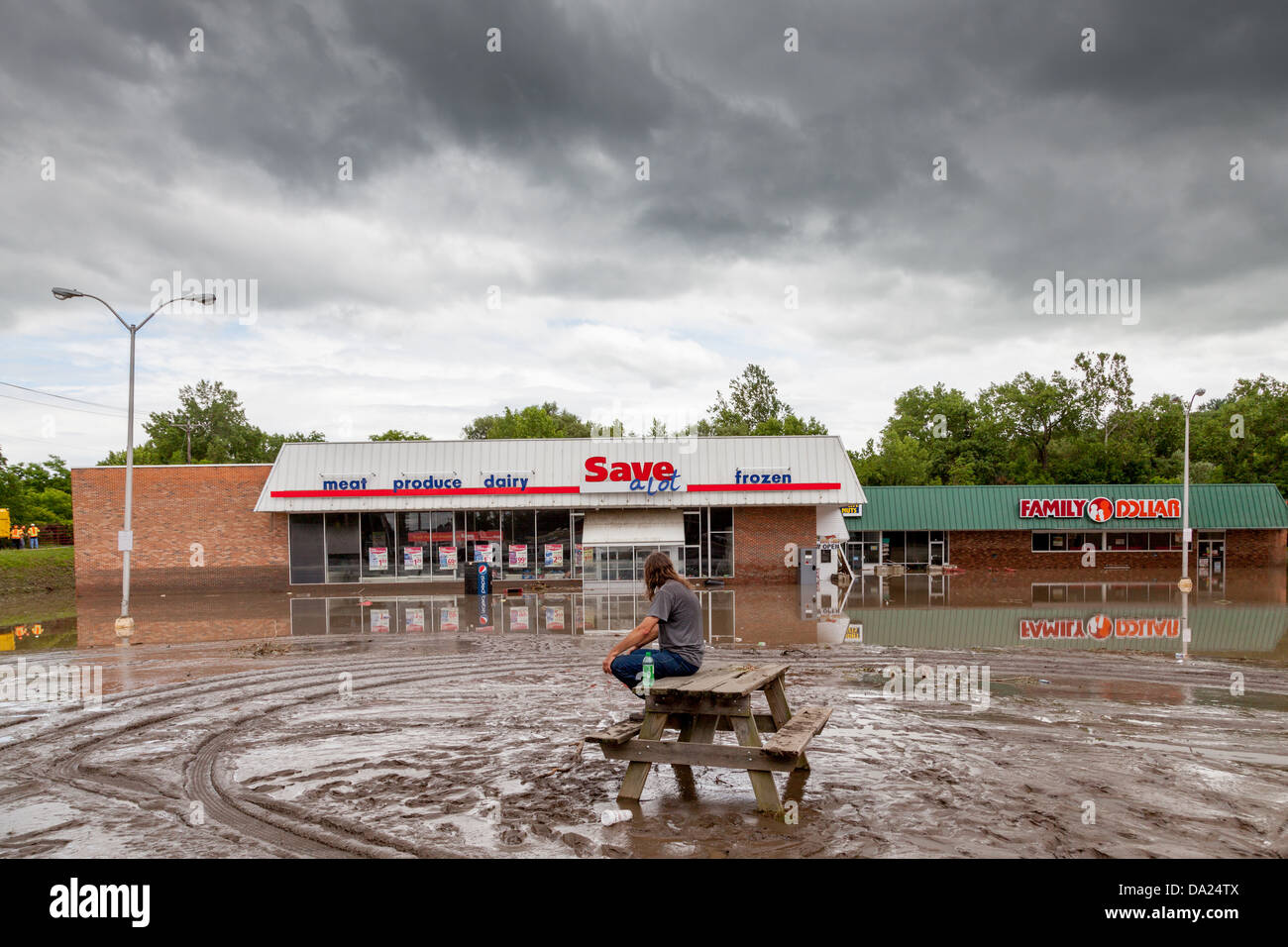 Flooding in Fort Plain, New York, in the Mohawk Valley Stock Photo Alamy