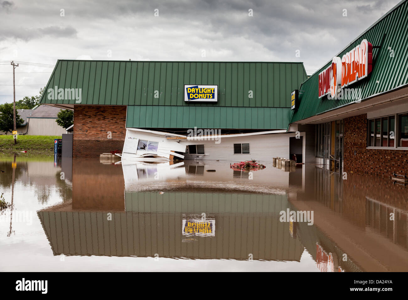 Flooding in Fort Plain, New York, in the Mohawk Valley Stock Photo Alamy