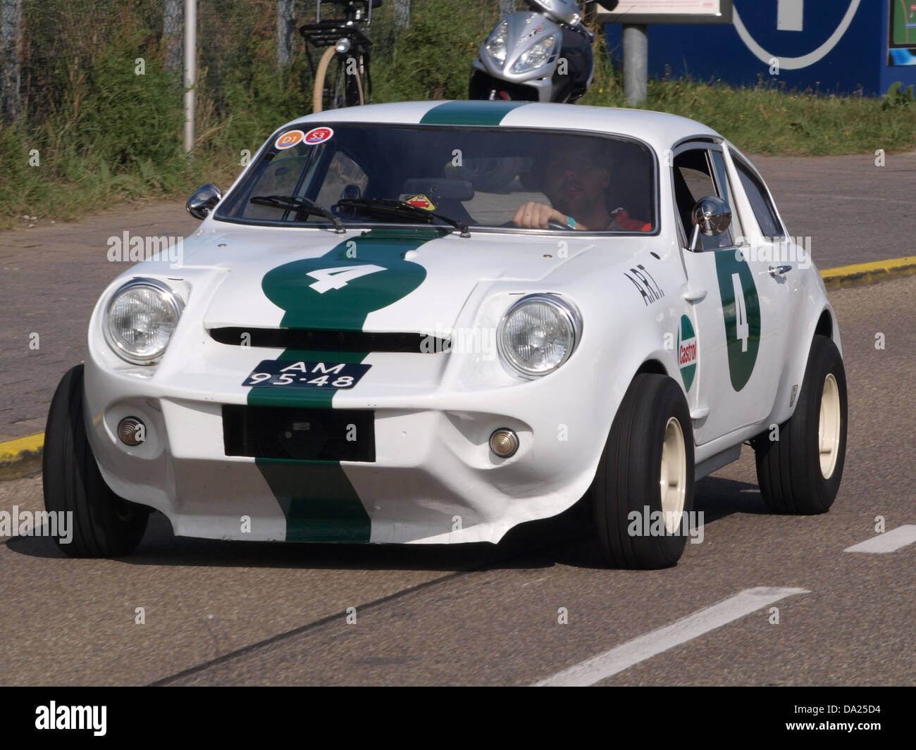 The 1967 Marco S Mini Marcos MkIII, AM-95-48 P-1, featured at the Nationaal Oldtimer Festival Zandvoort 2010, highlights the enduring appeal of classic racing cars. The car’s compact design and impressive performance made it a standout during its time. Stock Photo