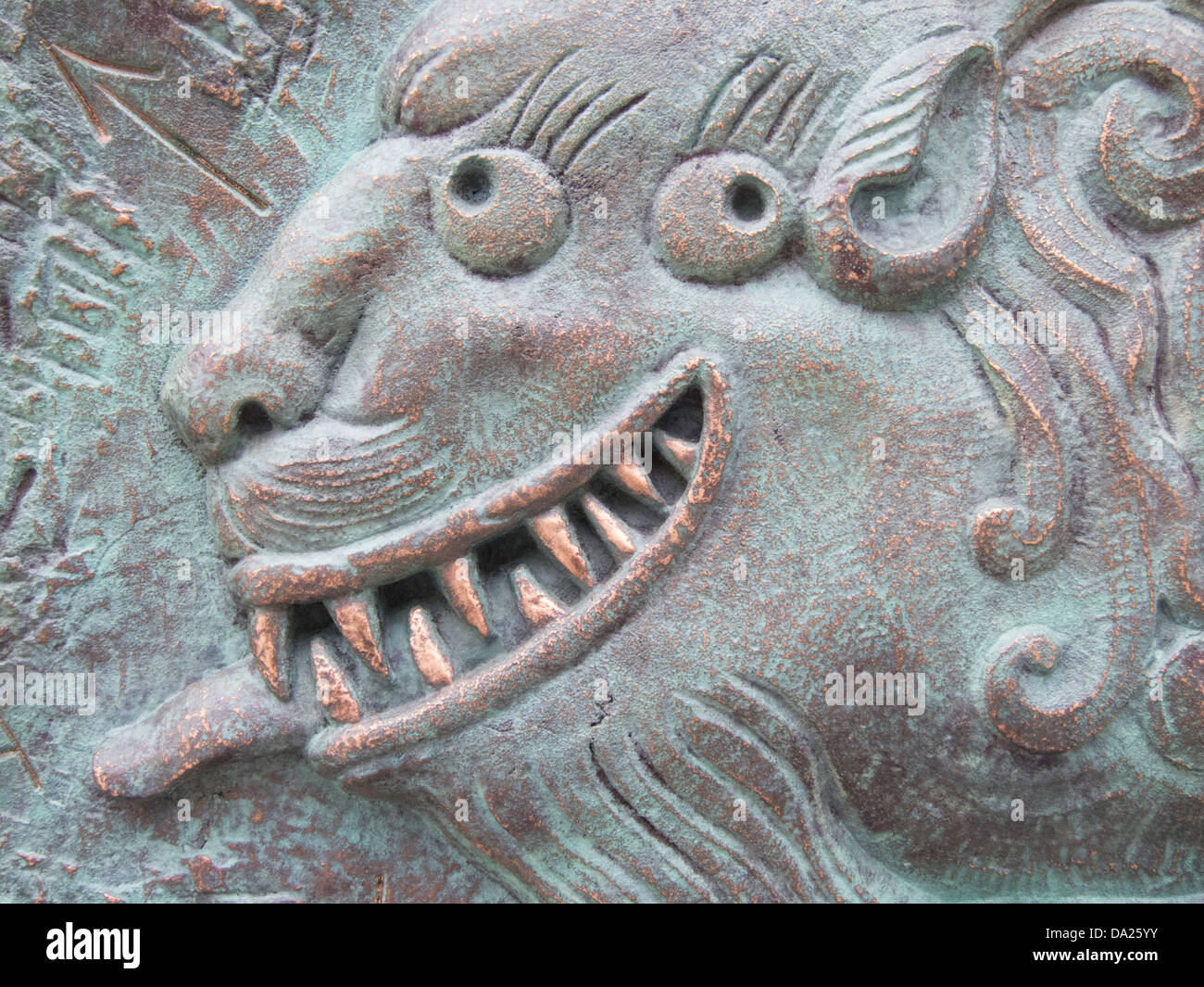 carved lion in France Stock Photo Alamy