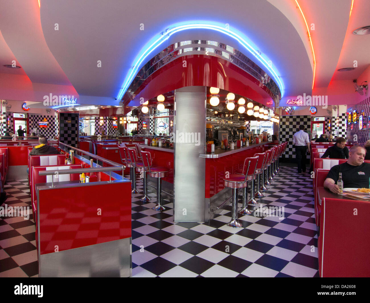 American style diner hi-res stock photography and images - Alamy
