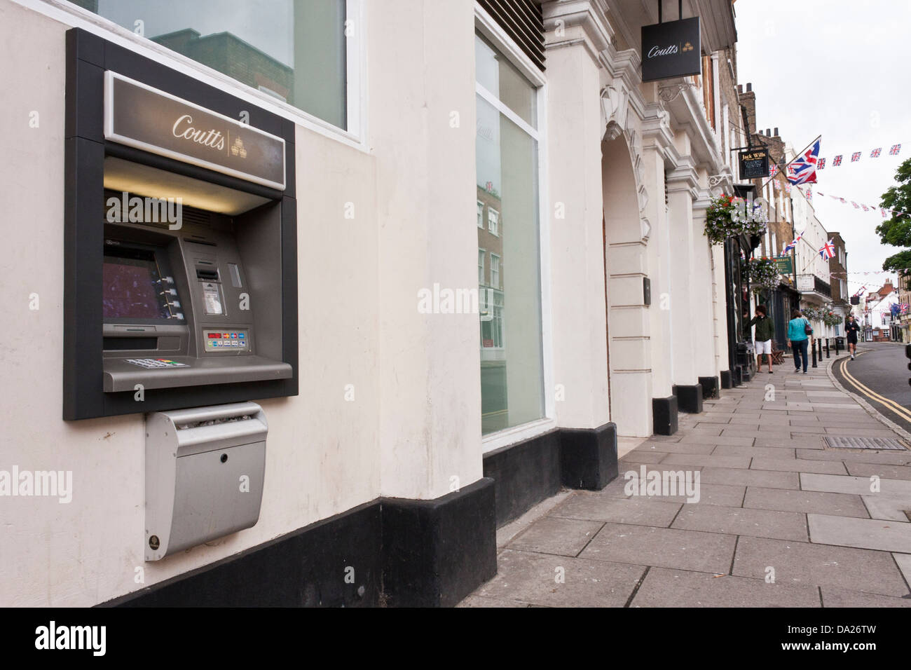 Coutts bank cash machine in Eton High Street, Berkshire, England, UK Stock Photo