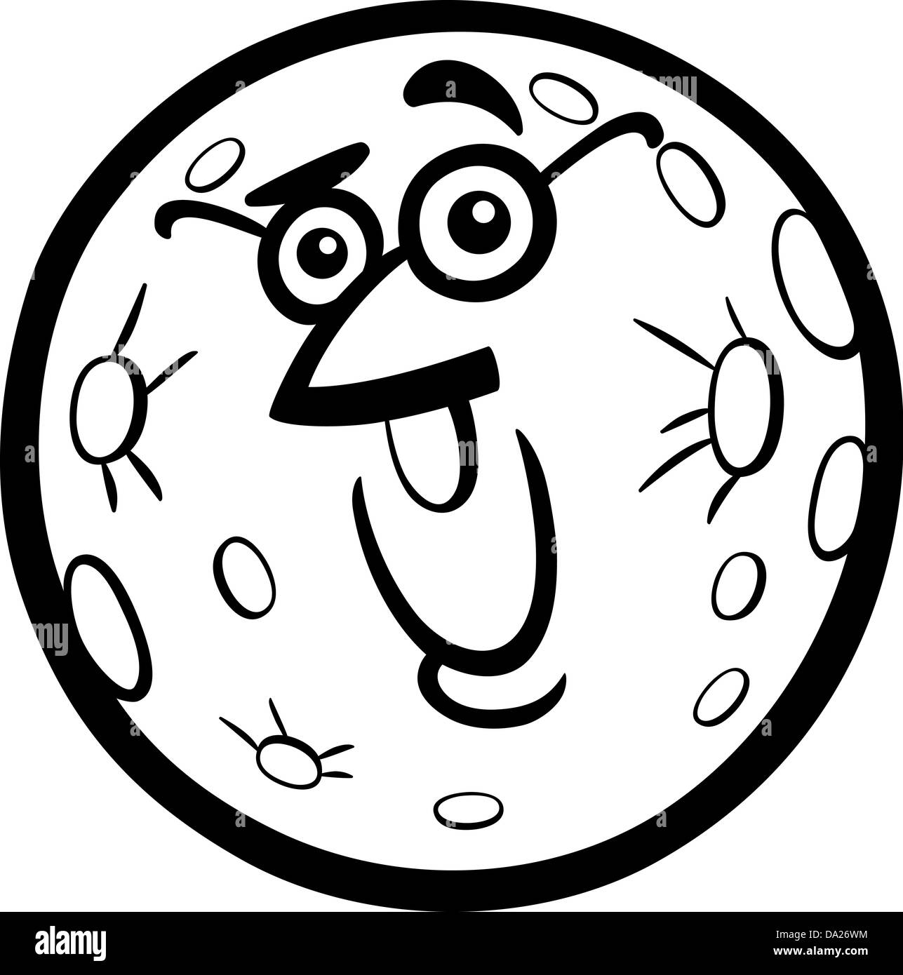 Cartoon illustration funny mercury planet hi-res stock photography ...
