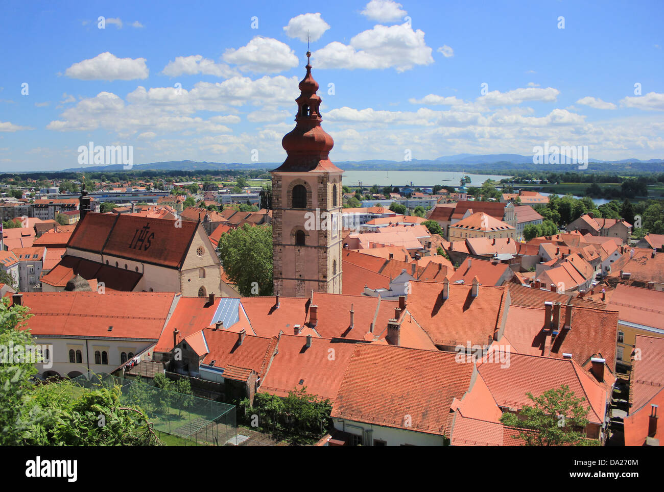 Old town center of Ptuj, Slovenia, Europe Stock Photo