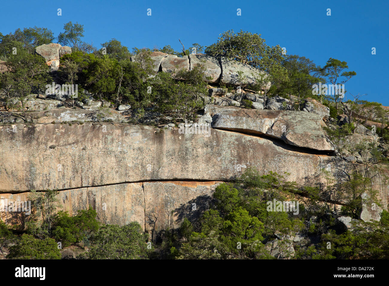 Unusual rock formations, Big Cave Camp, Matopos Hills, near Bulawayo, Zimbabwe, Southern Africa Stock Photo