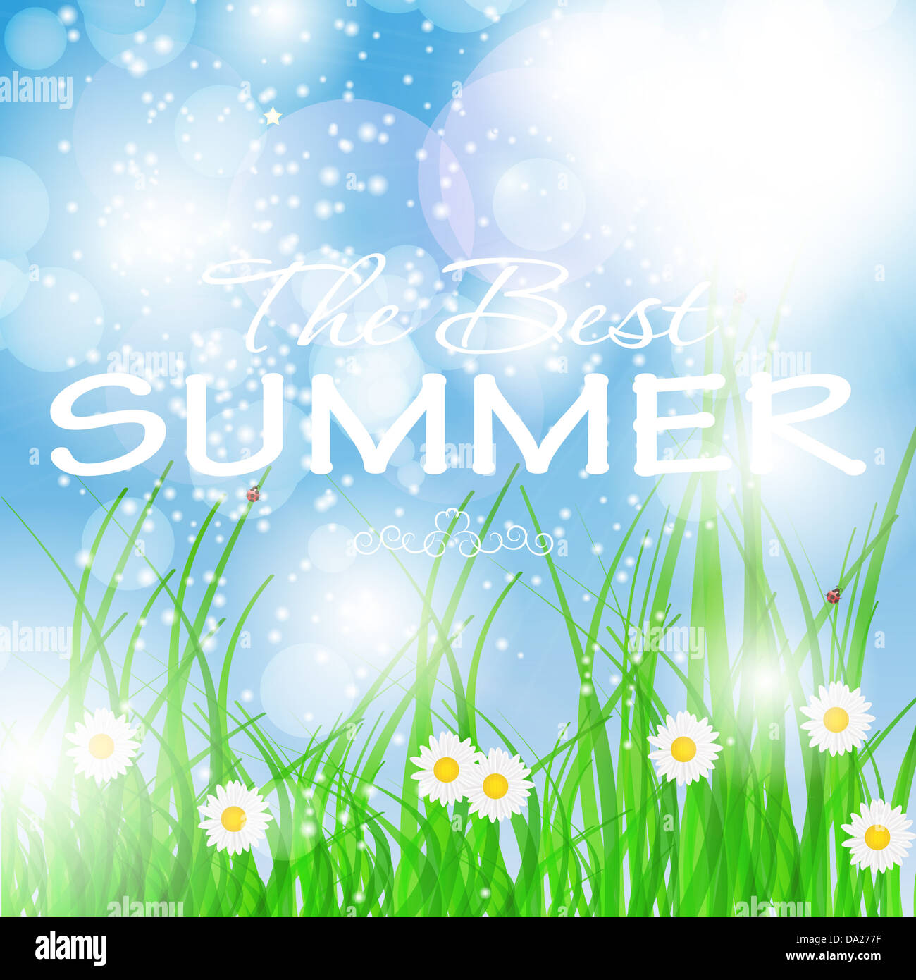 summer holidays poster vector illustration Stock Photo - Alamy