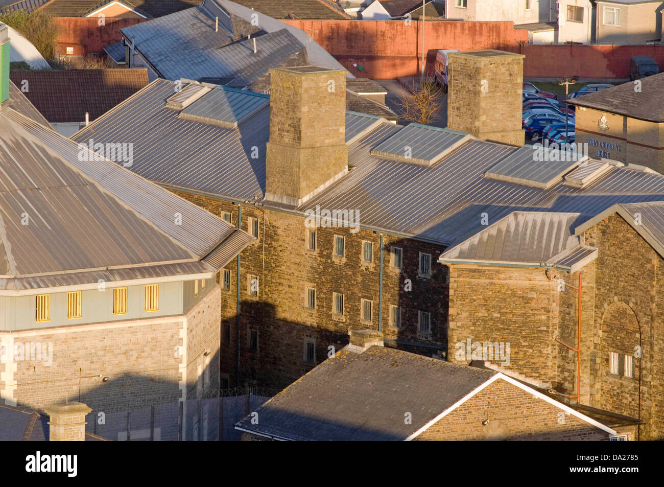 HMP Swansea Prison in South Wales, UK Stock Photo