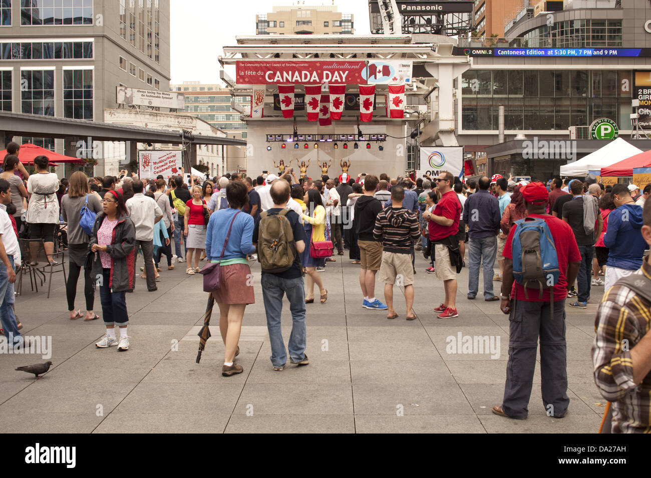 Toronto Canada 1st July 13 People Gathered For Multicultural Canada Day Celebration At Yonge Dundas Square July 1 13 In Toronto Canada Credit Igor Kisselev Alamy Live News Stock Photo Alamy
