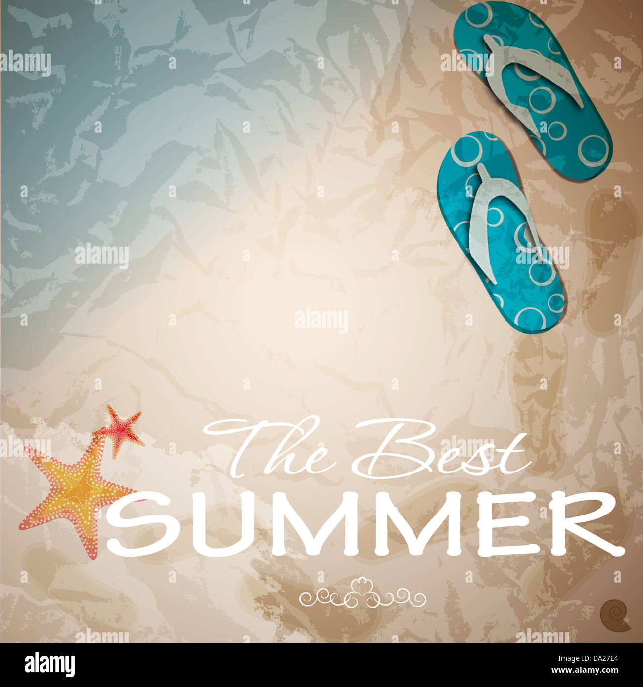 summer holidays poster vector illustration Stock Photo - Alamy