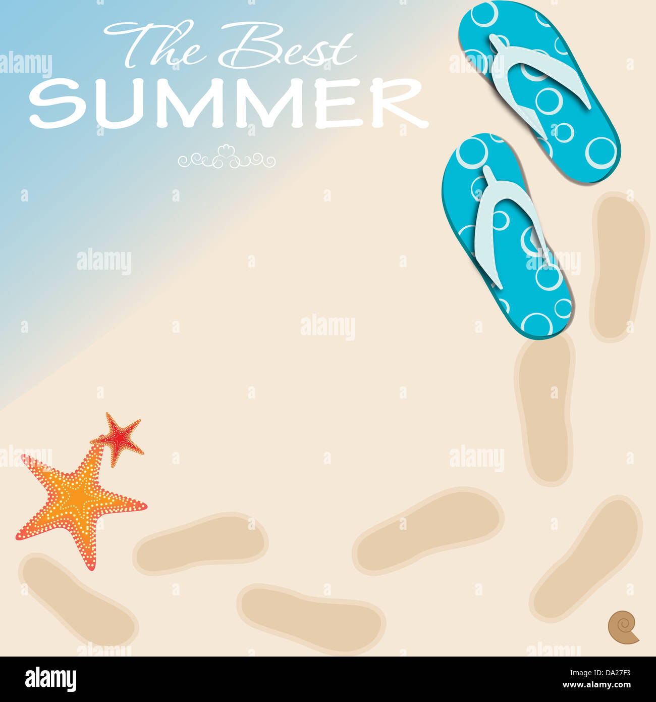 summer holidays poster vector illustration Stock Photo - Alamy