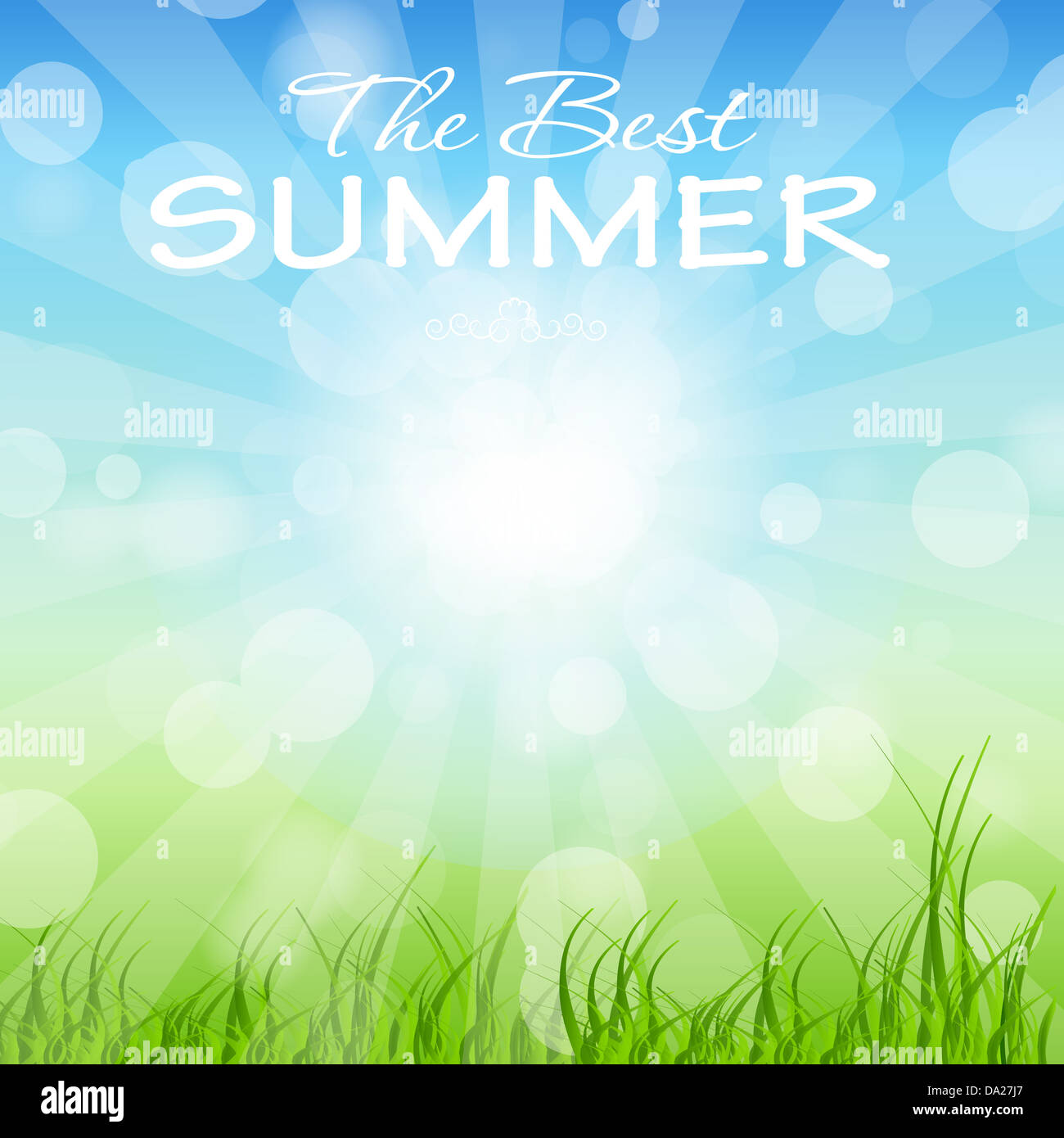 summer holidays poster vector illustration Stock Photo - Alamy