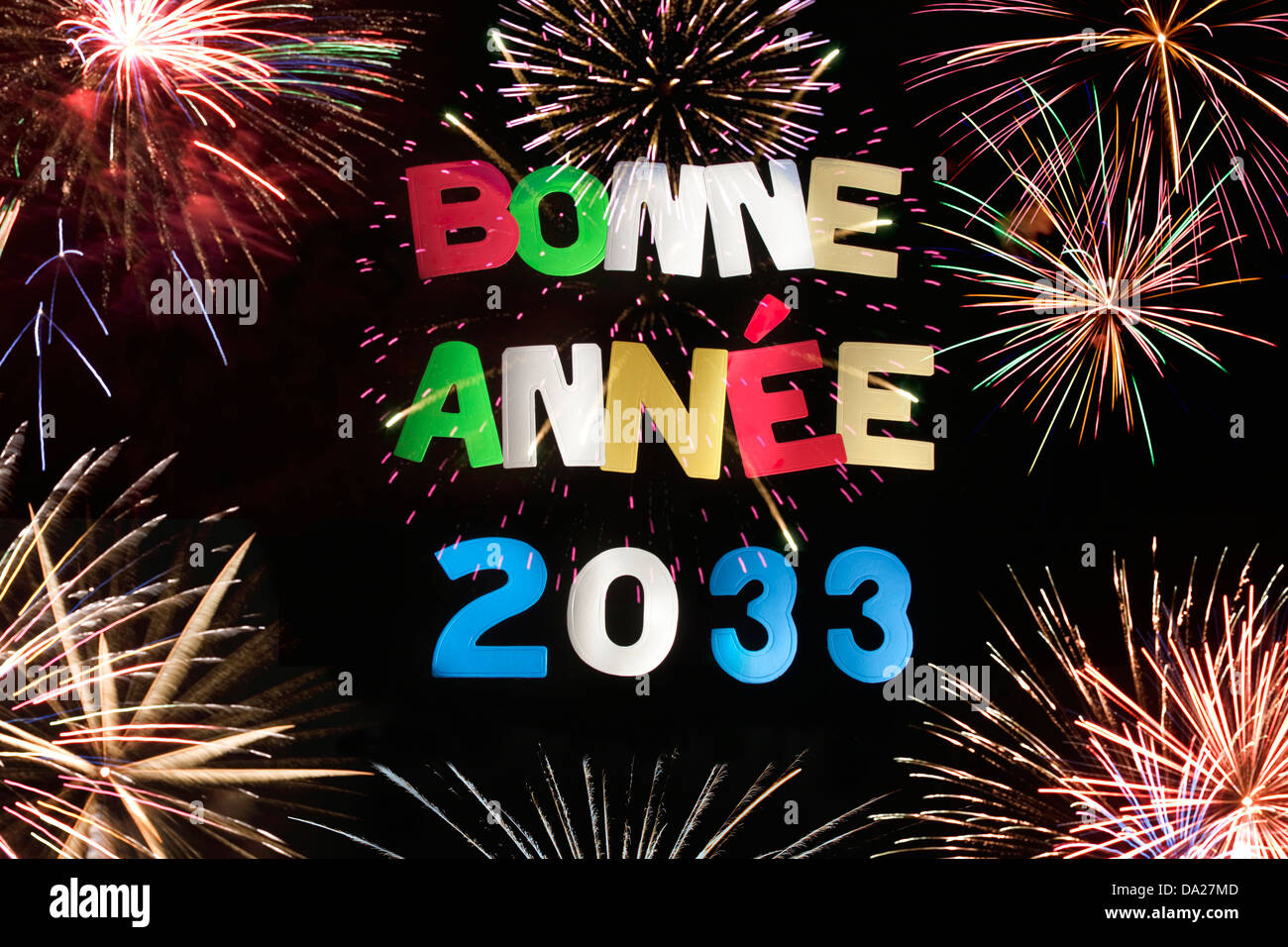 BONNE ANNEE 2033 Stock Photo