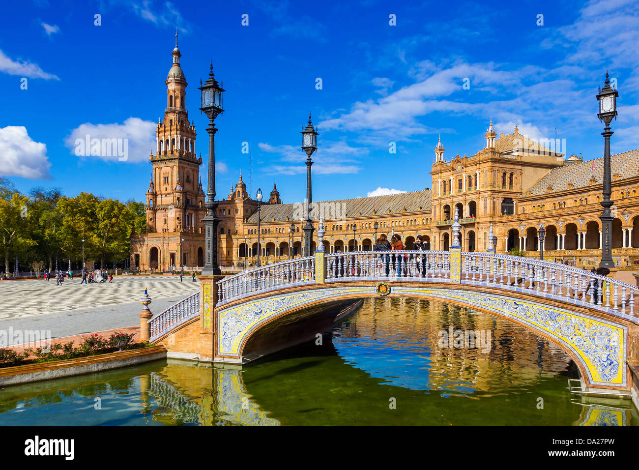 Spanish Square in Sevilla, Spain. Stock Photo