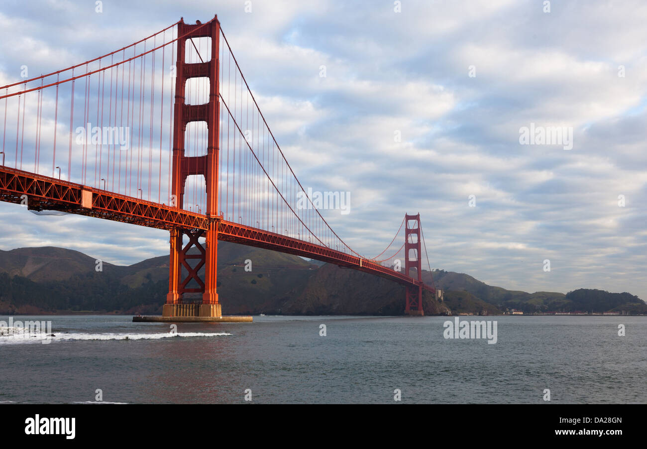 A view of the Golden Gate Bridge in San Francisco California, USA Stock Photo