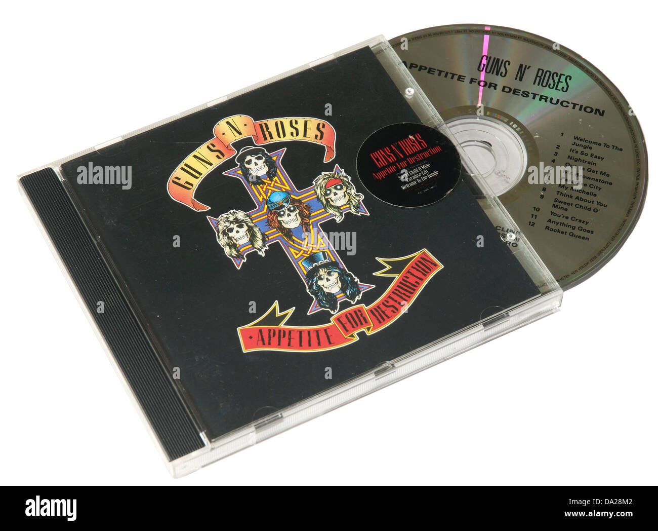 Guns 'n' Roses Appetite for Destruction album on CD Stock Photo