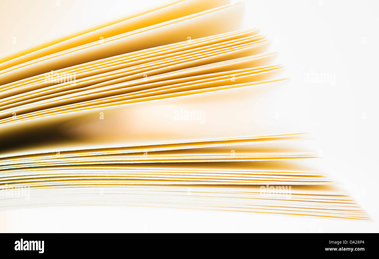 Book pages in motion Stock Photo Alamy