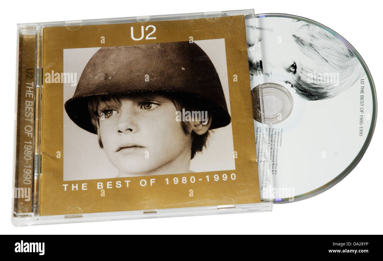 U2 Best of 1980-1990 album on CD Stock Photo