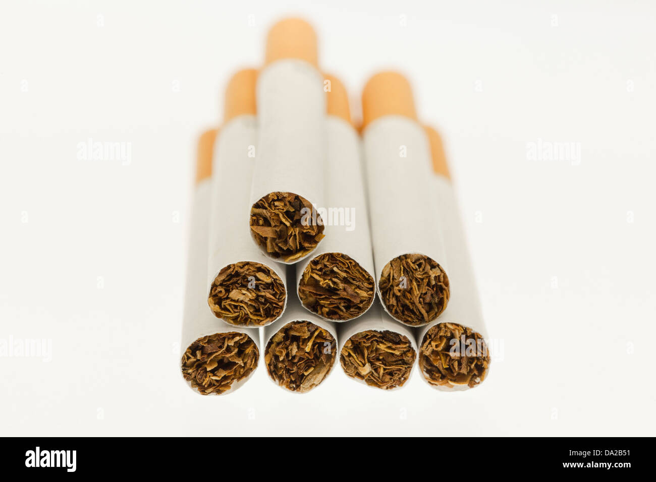 Cigarettes closeup on white ( tobacco cigarette, tobacco cigarettes ) - USA Stock Photo