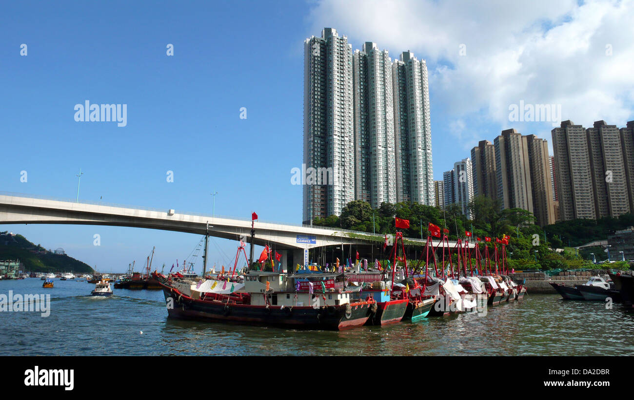 Ap Lei Chau Bridge Stock Photo
