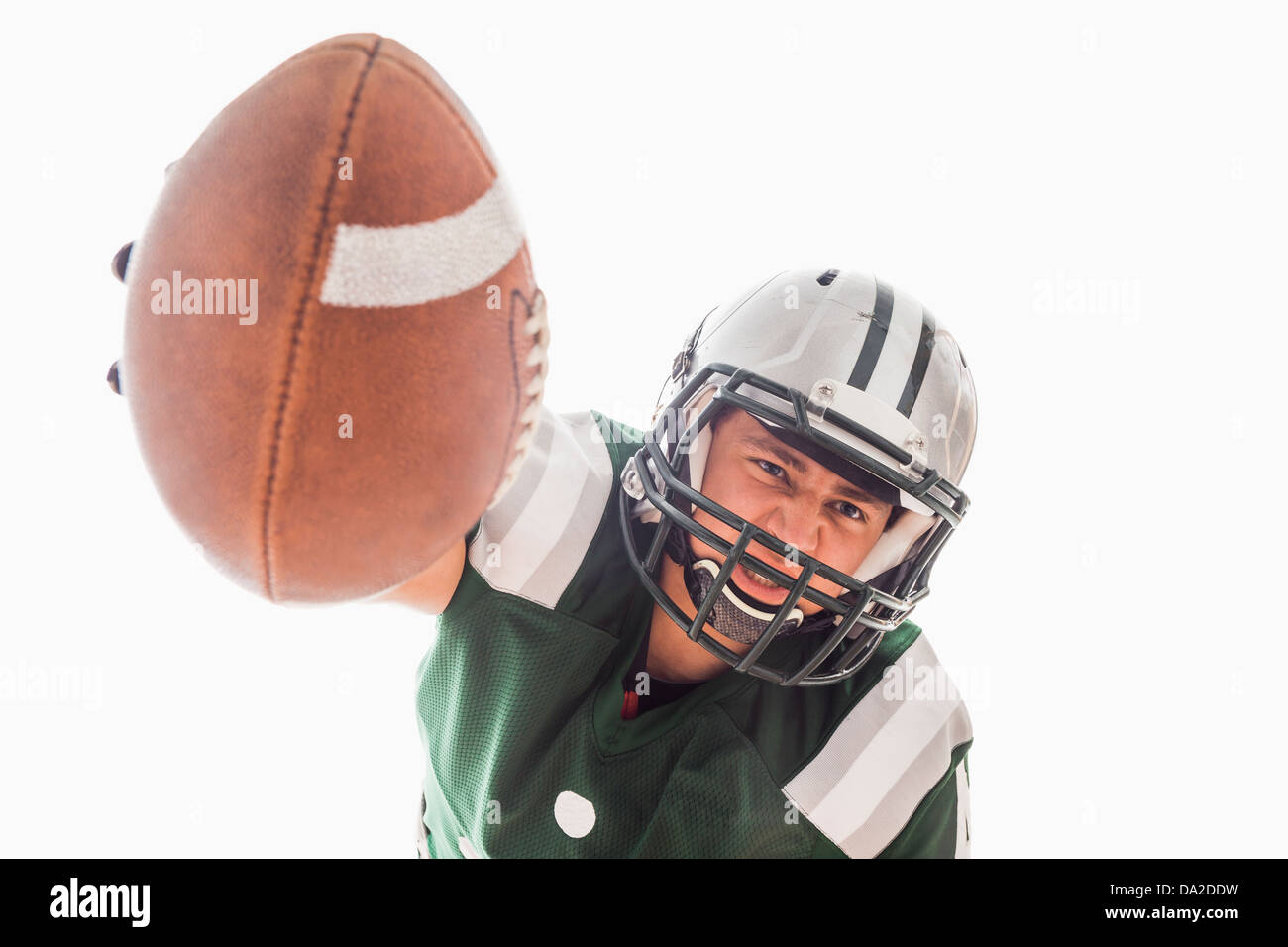 Portrait of American football player Stock Photo