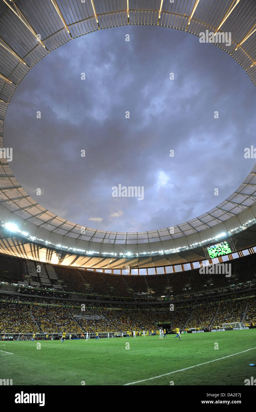 Estadio Nacional, JUNE 15, 2013 - Football / Soccer : A general view inside of Estadio Nacional during the FIFA Confederations Cup Brazil 2013 Group A match between Brazil 3-0 Japan in Brasilia, Brazil. (Photo by Takahisa Hirano/AFLO) Stock Photo