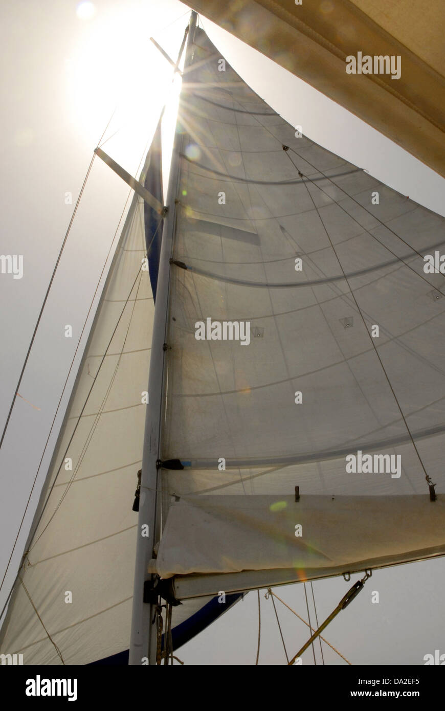 Sailing, wind in sails Stock Photo Alamy