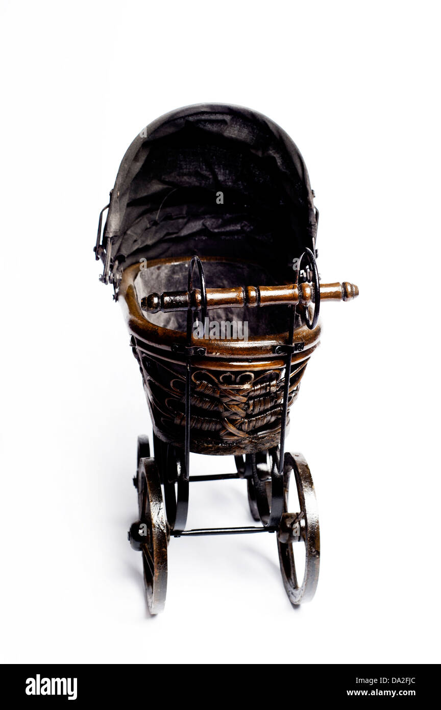 black Victorian stroller Stock Photo