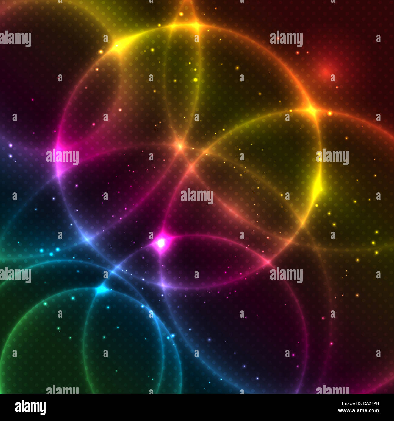 Abstract design background with glowing circles Stock Photo - Alamy