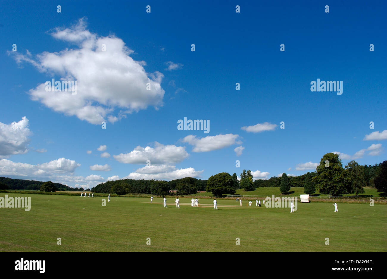 Harcourt county cricket ground, Stanton Upon Hine Heath, Shropshire, England Stock Photo