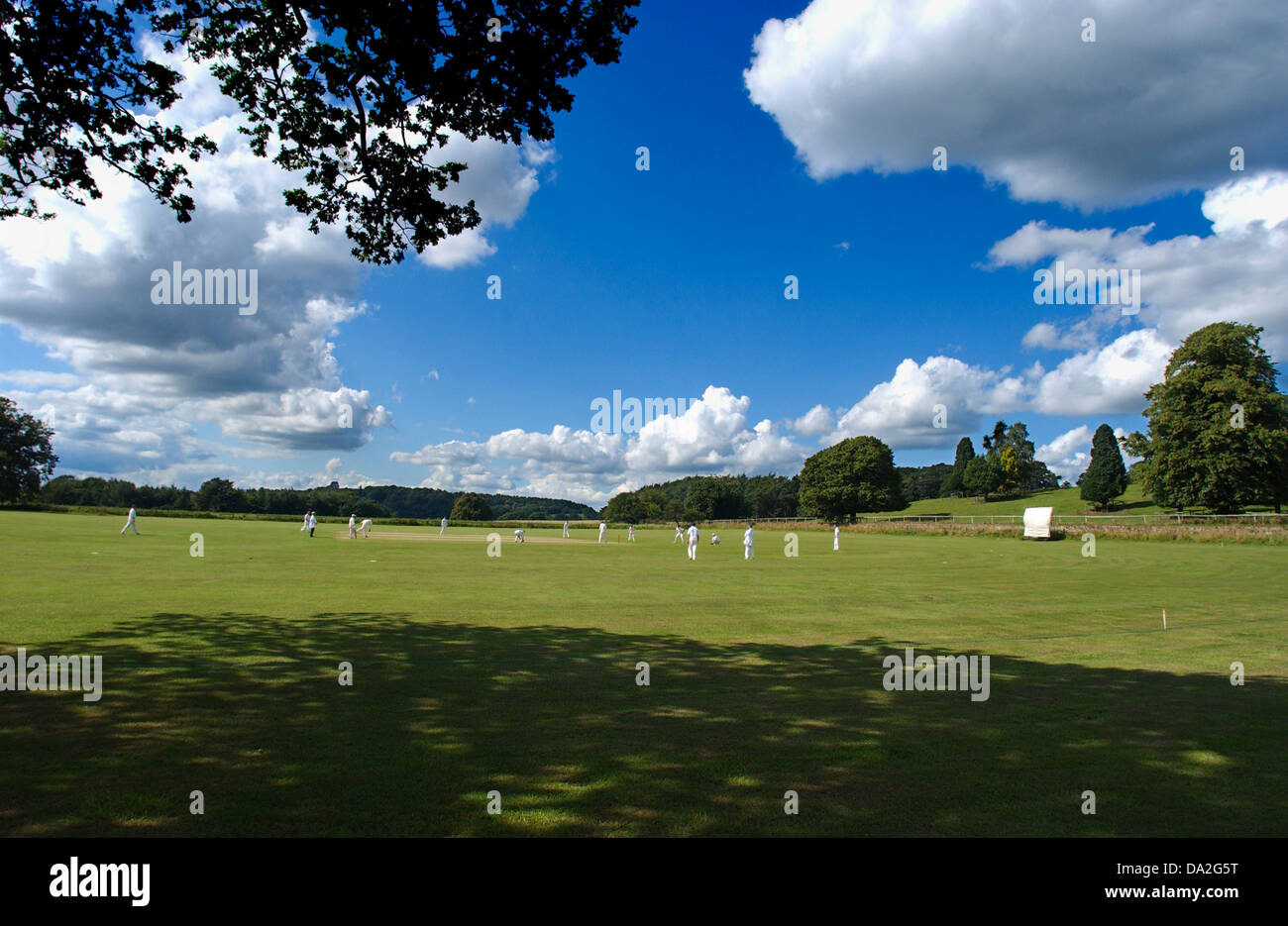 Harcourt county cricket ground, Stanton Upon Hine Heath, Shropshire, England Stock Photo