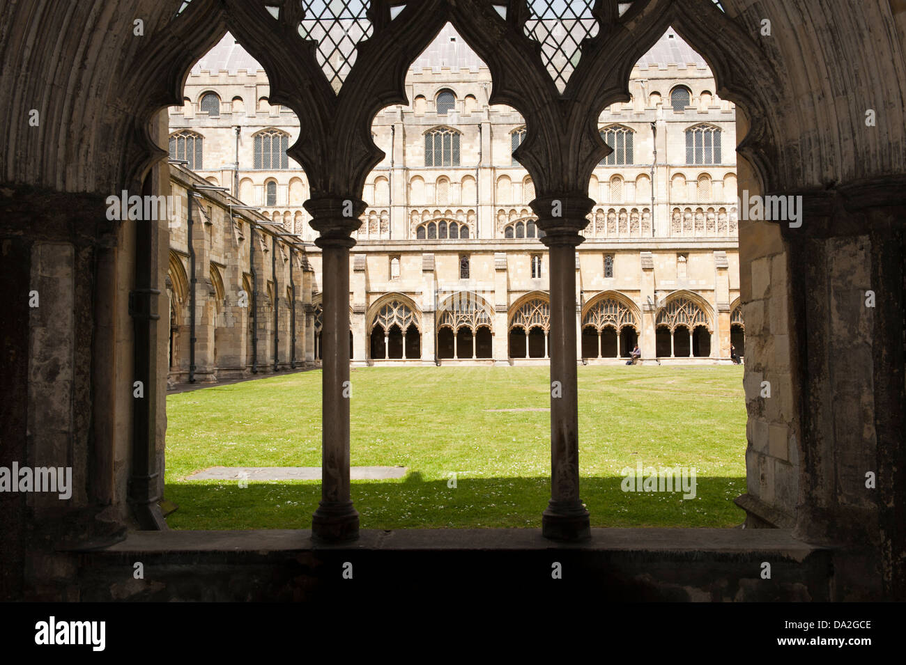 Norwich cathedral cloister Stock Photo