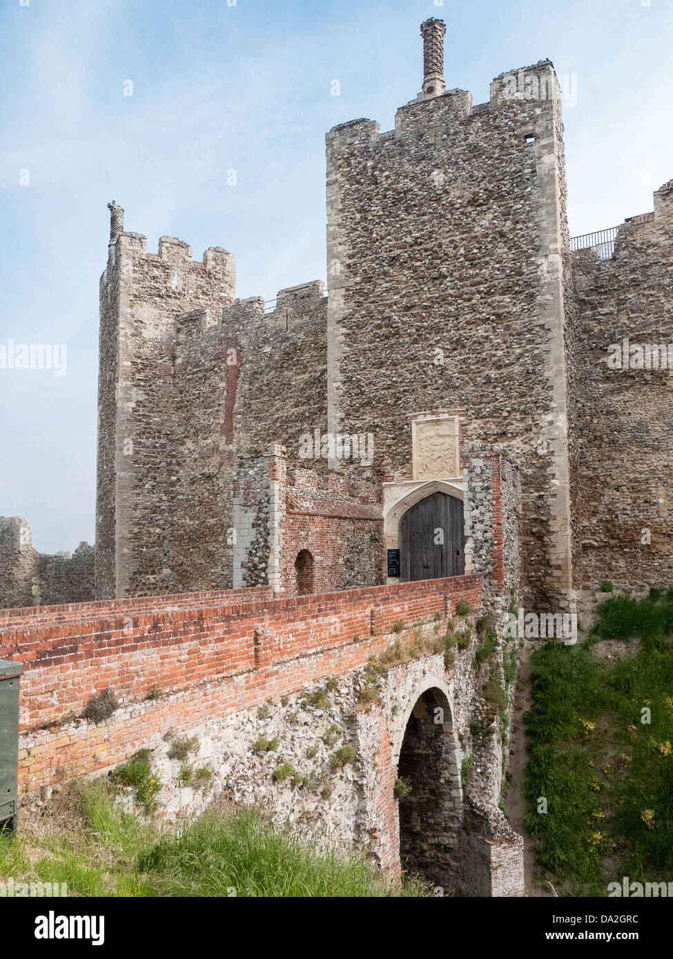 Medieval Framlingham Castle, a Norman castle in a historic market town
