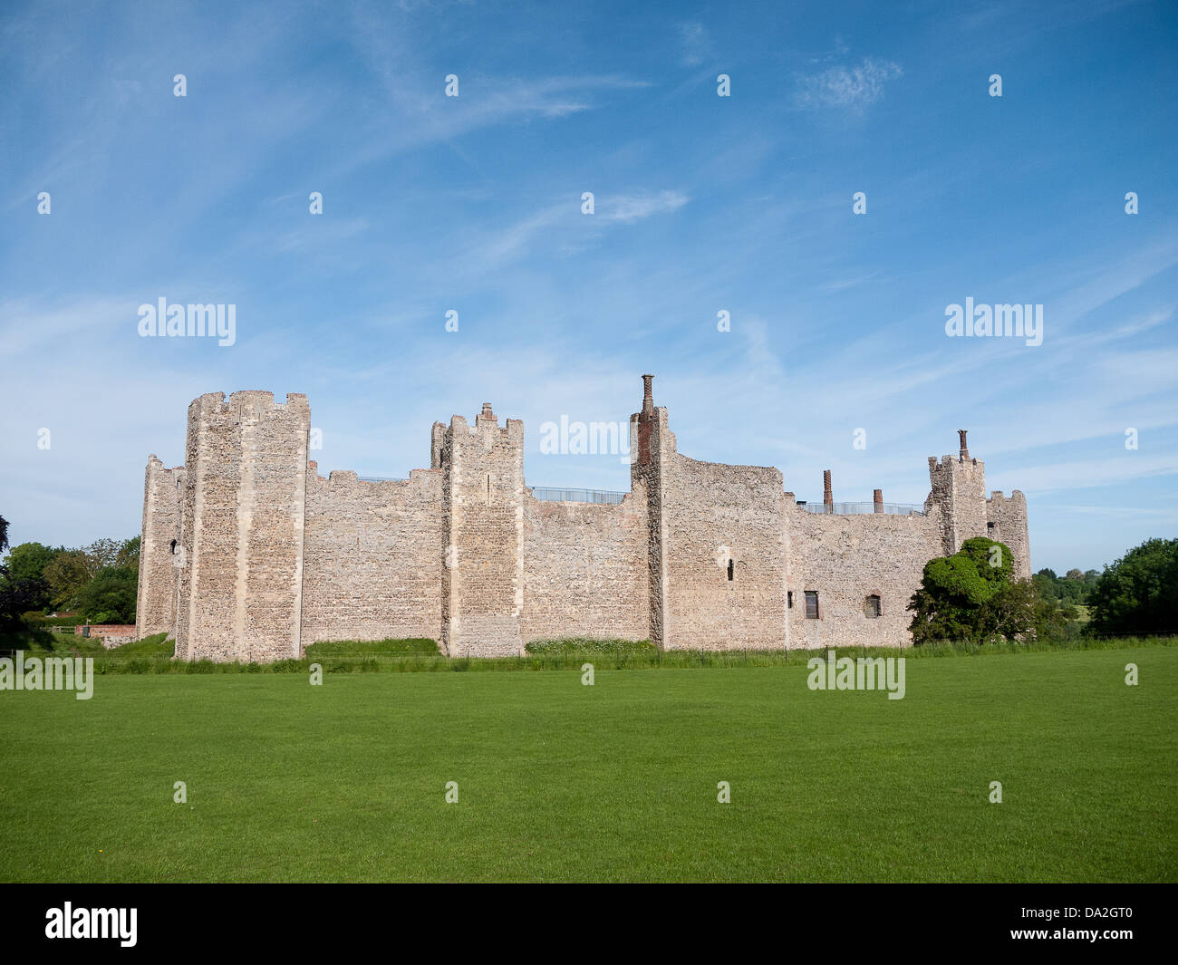 Medieval Framlingham Castle, a Norman castle in a historic market town