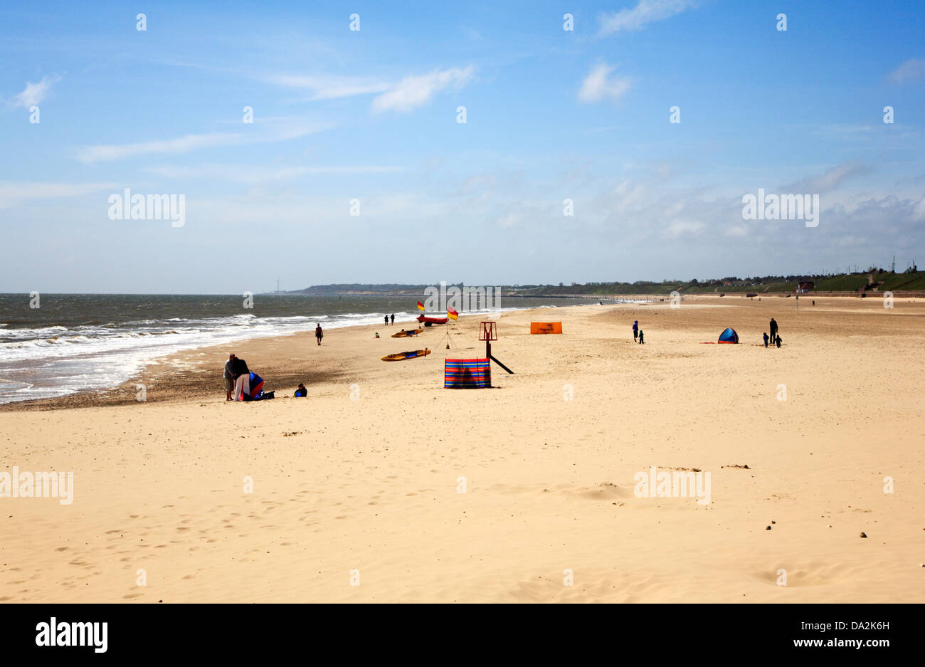 A view of the beach at GorlestononSea, Norfolk, England, United