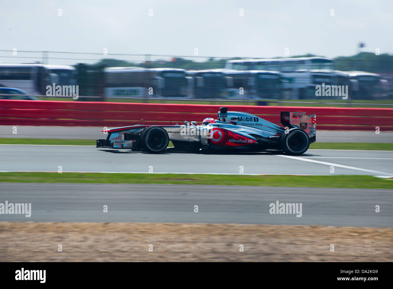 Jenson Button racing at British Grand Prix 2013 Stock Photo Alamy
