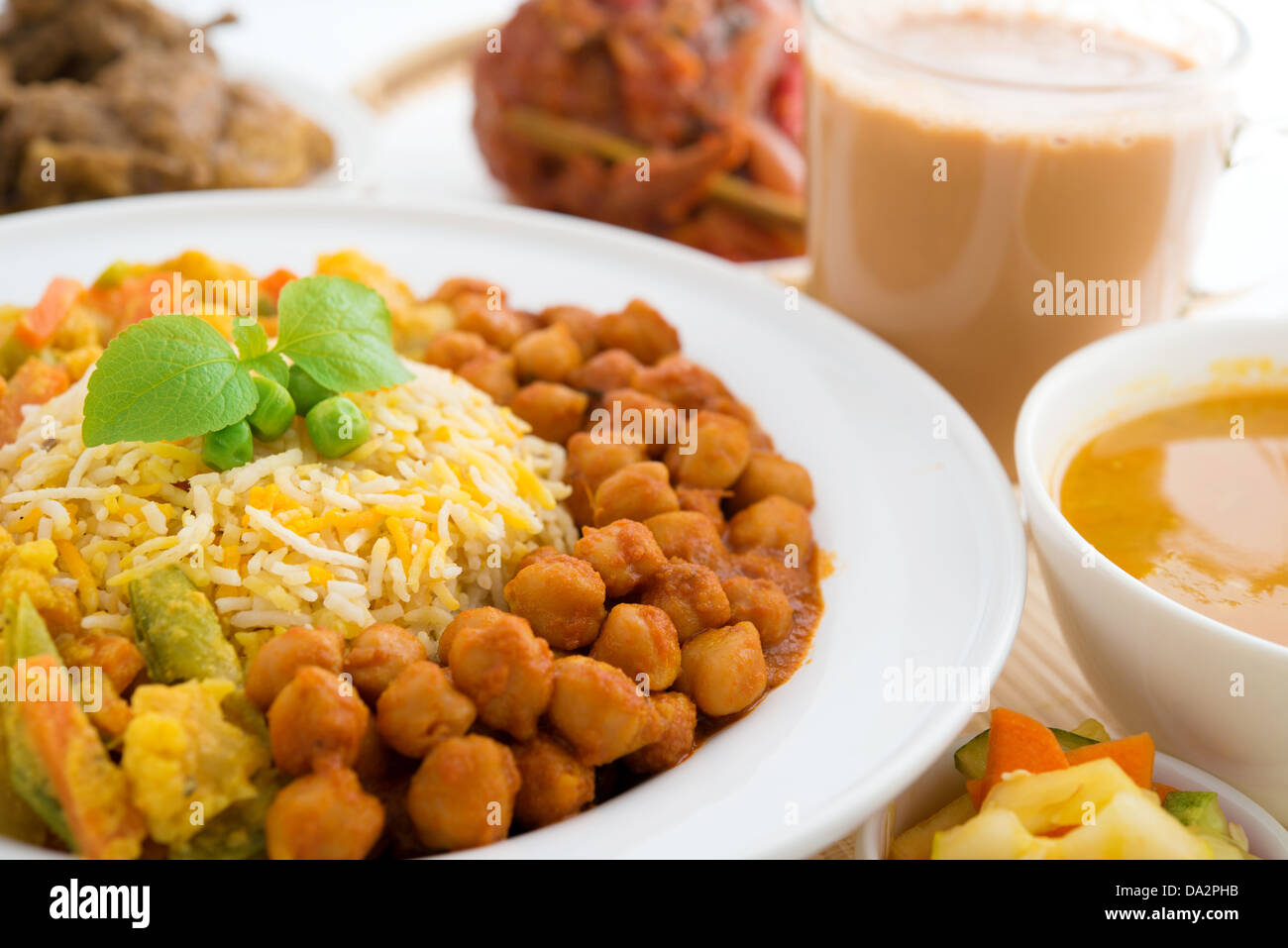 Biryani rice or pilau rice, fresh cooked basmati rice with spices