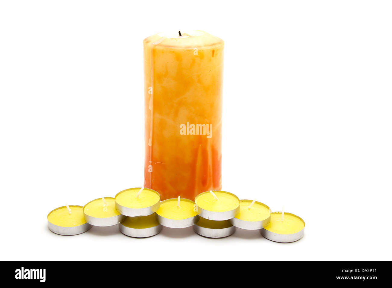 Candle with teabrighter Stock Photo Alamy