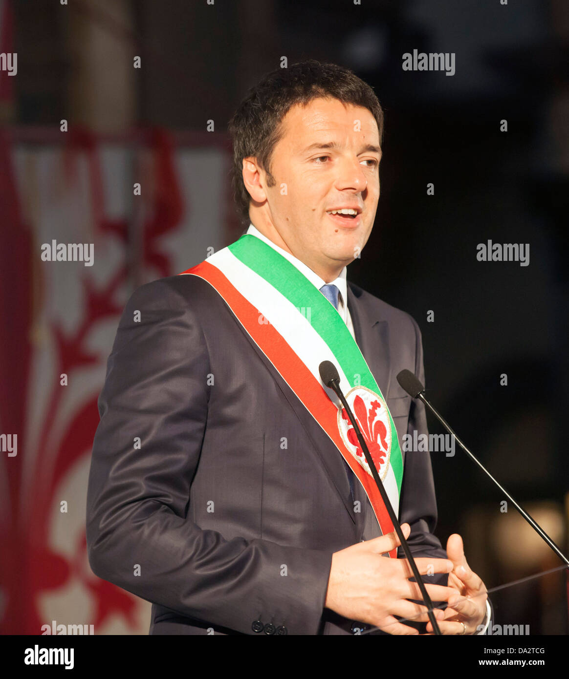 Matteo Renzi,major of Florence,italy,political Stock Photo