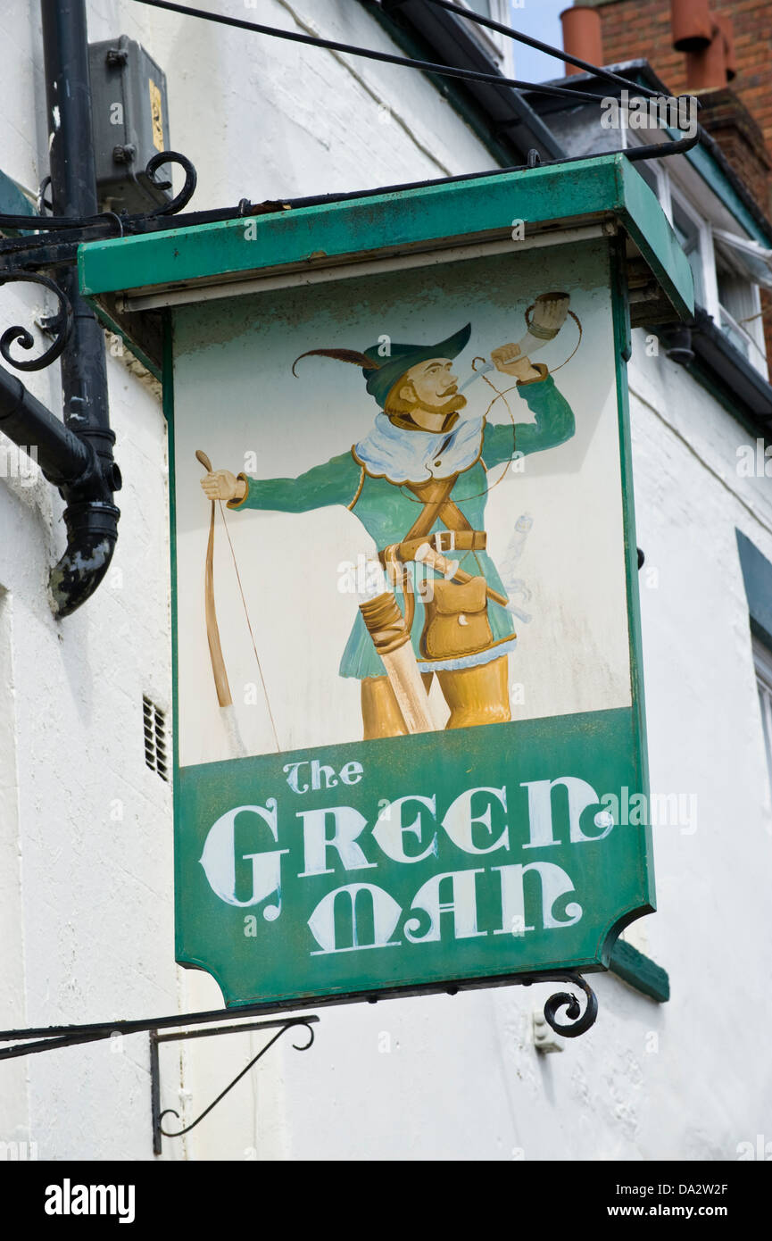 Pub sign for the Green Man in Malton North Yorkshire England UK Stock Photo
