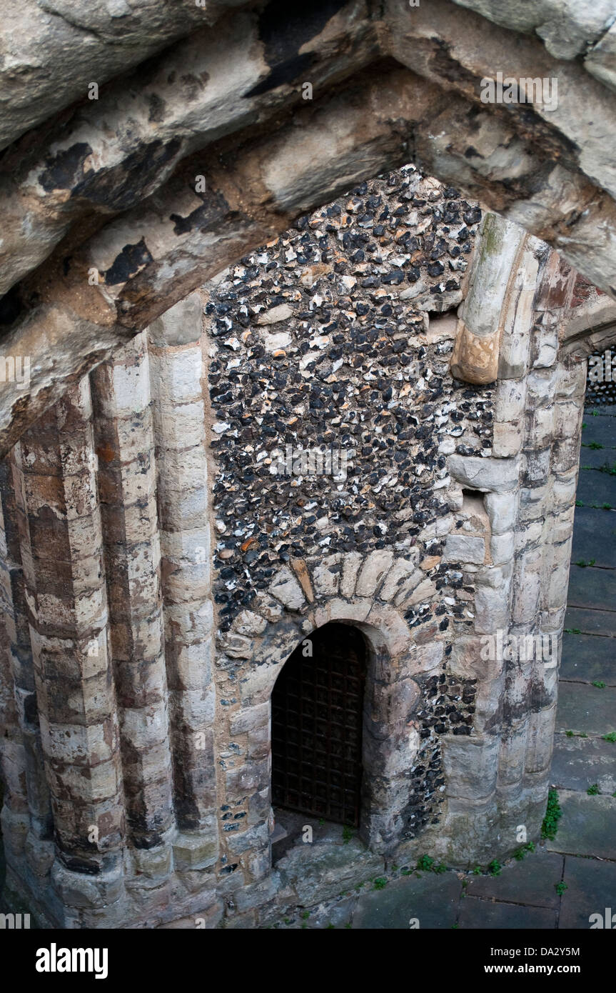 Roman remains, City of London, UK Stock Photo