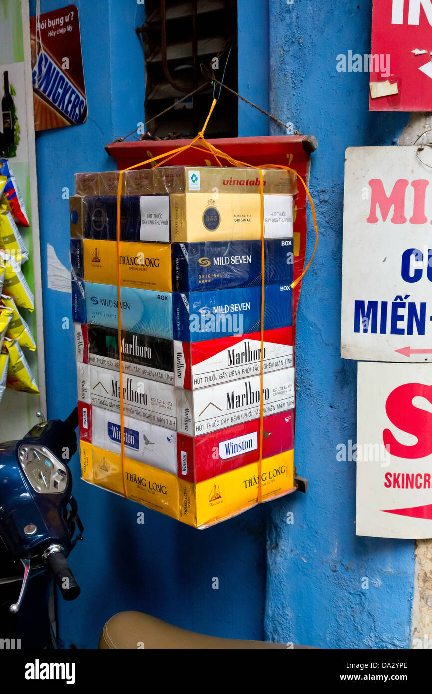 Sale of Cigarettes in Hanoi, Vietnam Stock Photo Alamy
