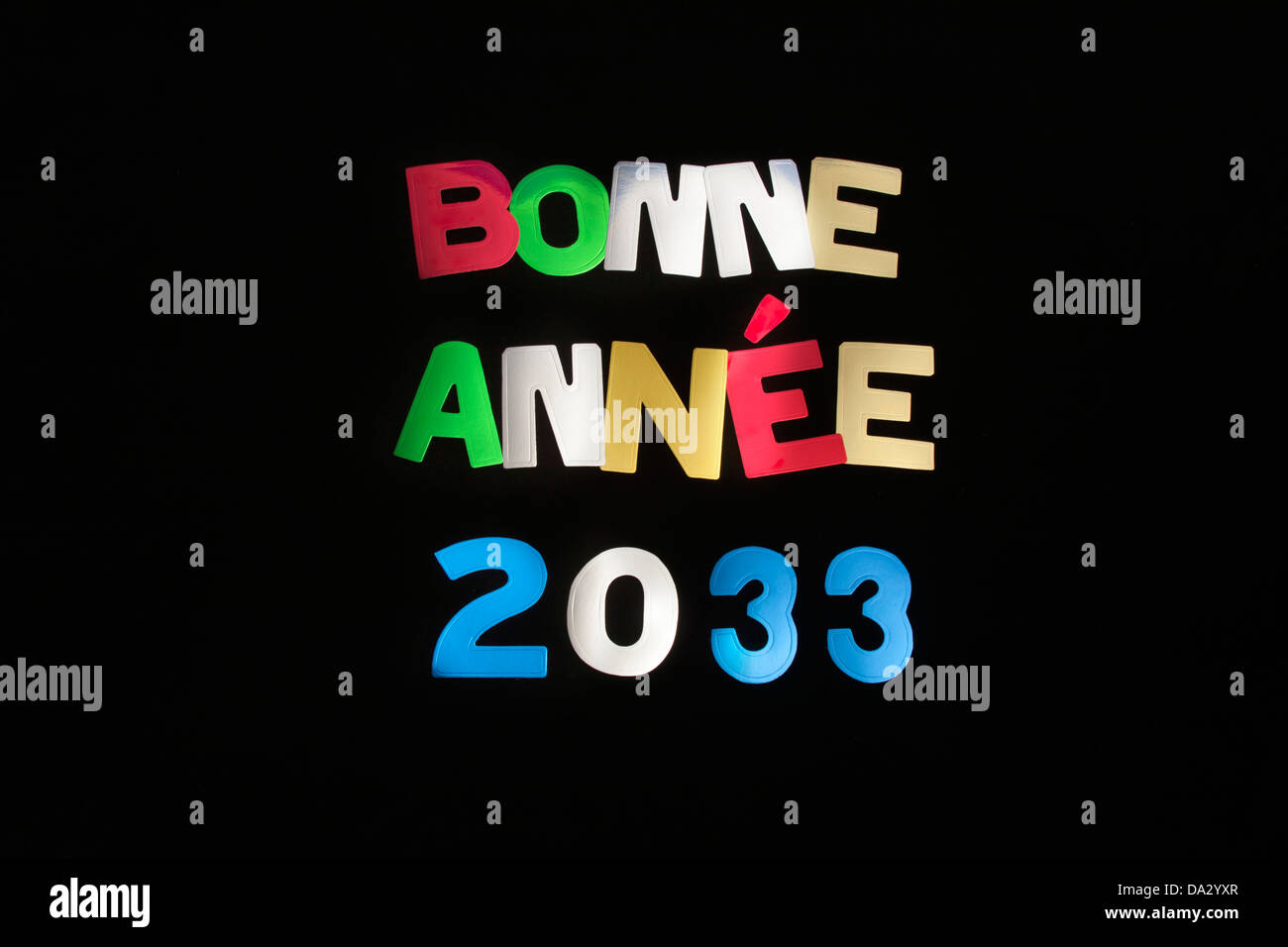 BONNE ANNEE 2033 Stock Photo
