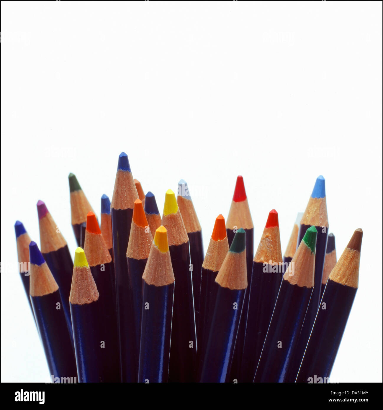 Watercolour pencils Stock Photo