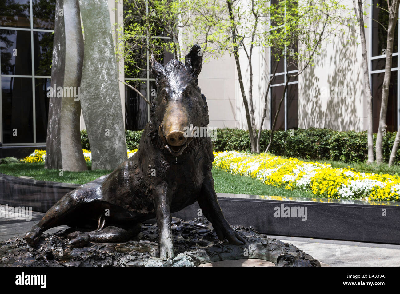Il Porcellino Sculpture on Main Street, Greenville, South Carolina, USA