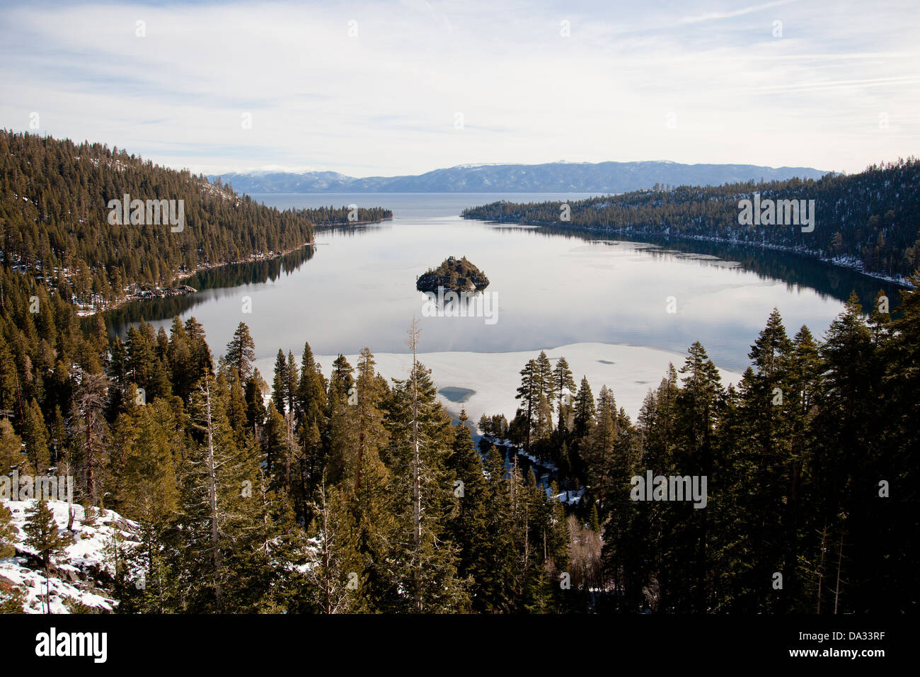 A view over fannette island in lake Tahoe California USA Stock Photo