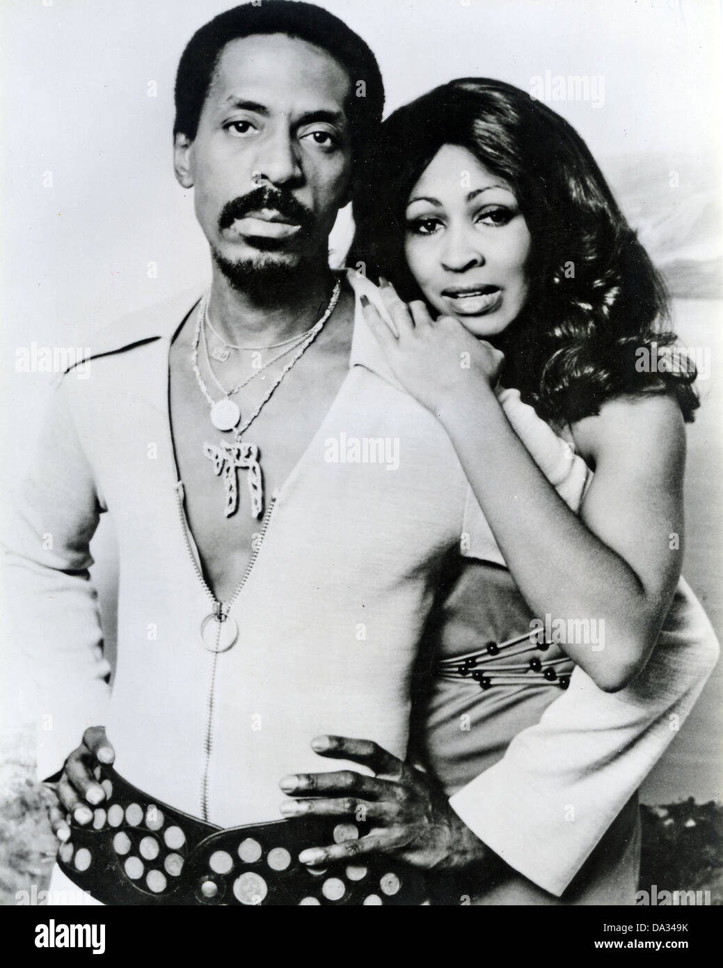 IKE & TINA TURNER Promotional photo of US rock musicians about 1970 Stock Photo