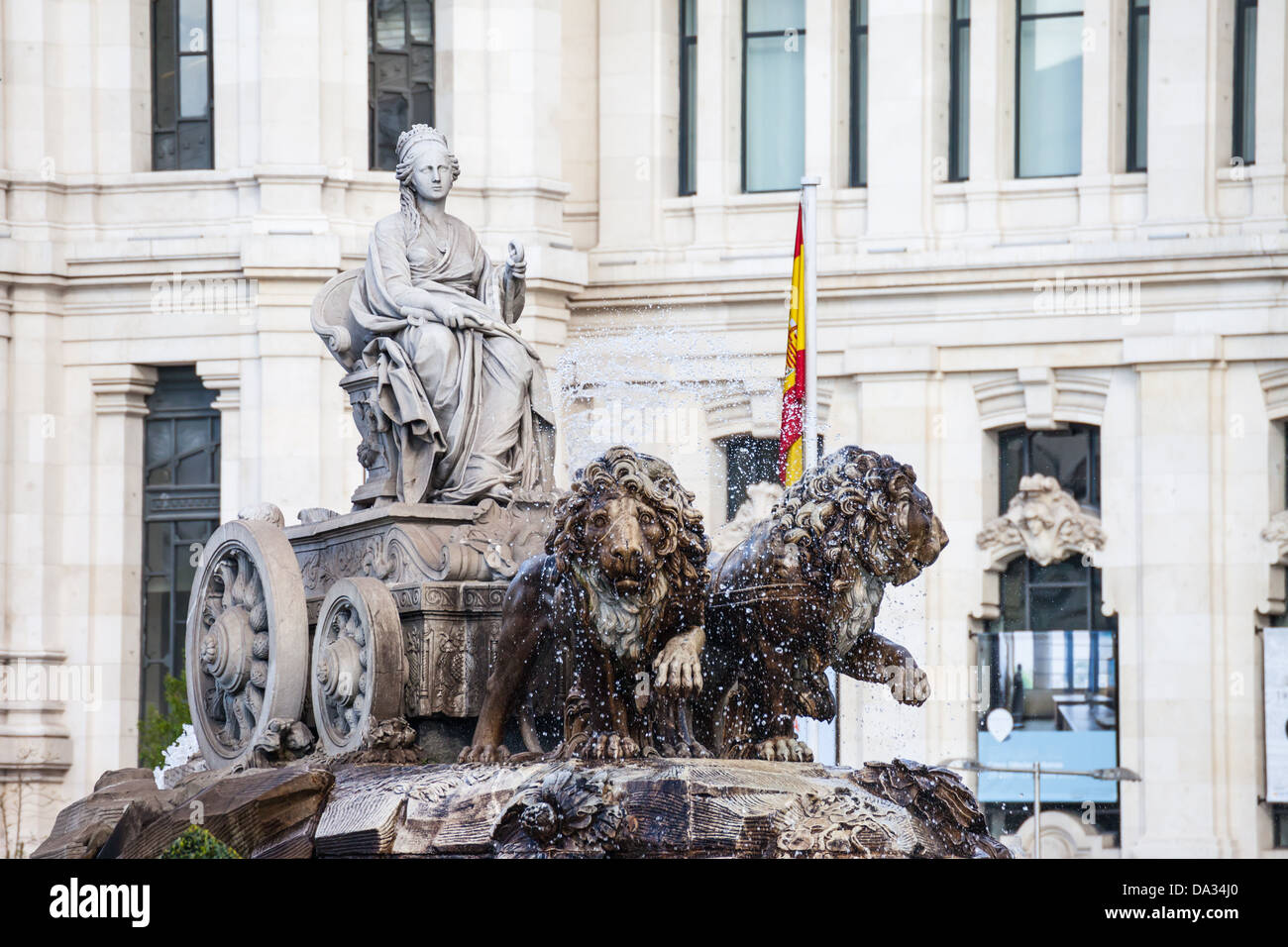 Cibeles Fountain in Madrid,Spain. Stock Photo