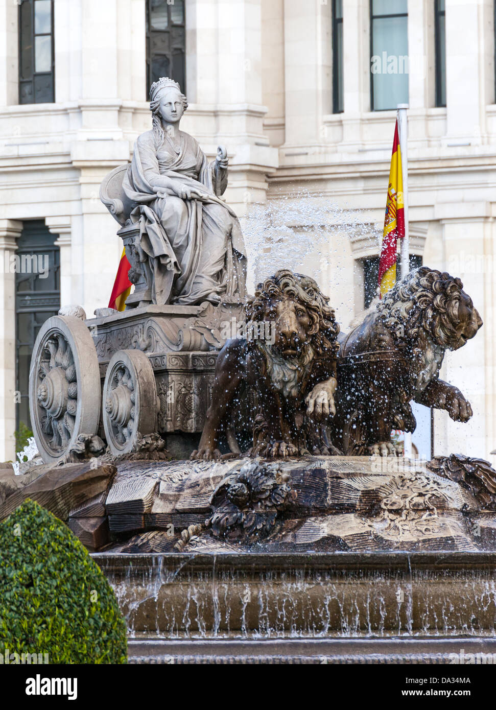 Cibeles Fountain in Madrid,Spain. Stock Photo