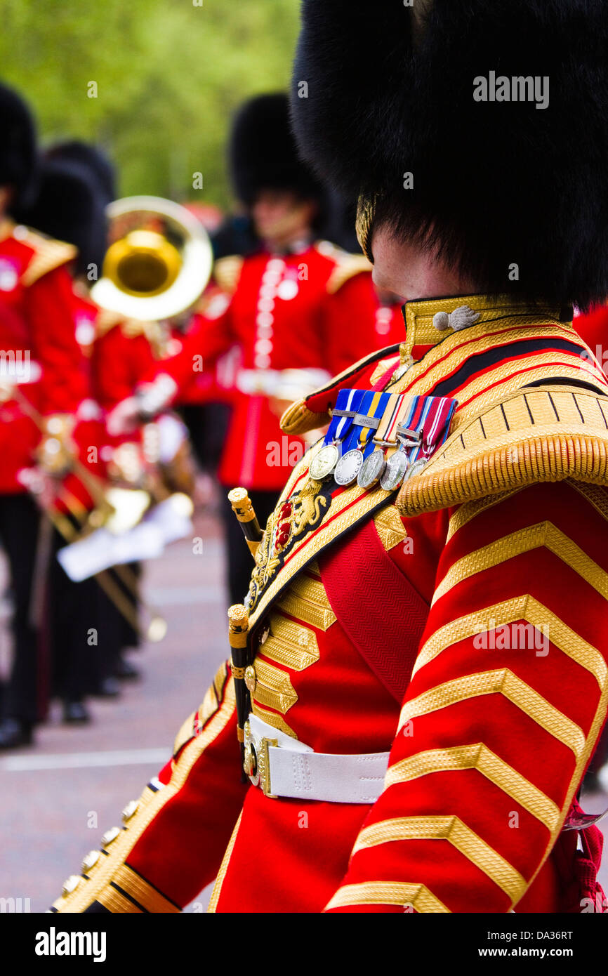 Trooping the colour rehearsal-London Stock Photo