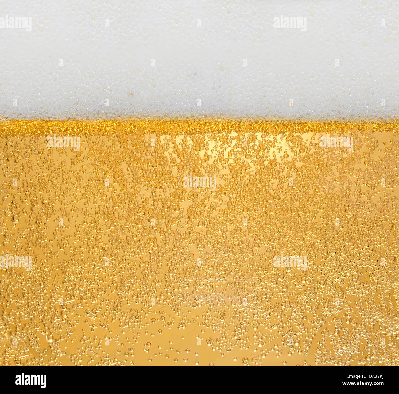 Beer - light golden beer in a glass, texture Stock Photo
